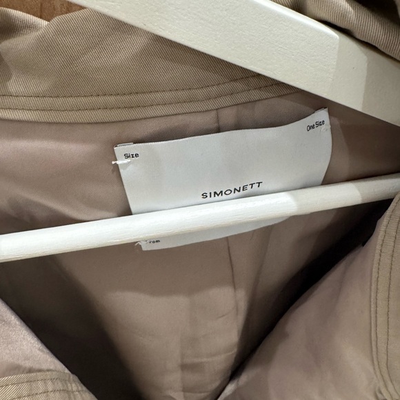 Simonett Asymmetrical Belted Trench Jacket Khaki - Picture 4 of 5